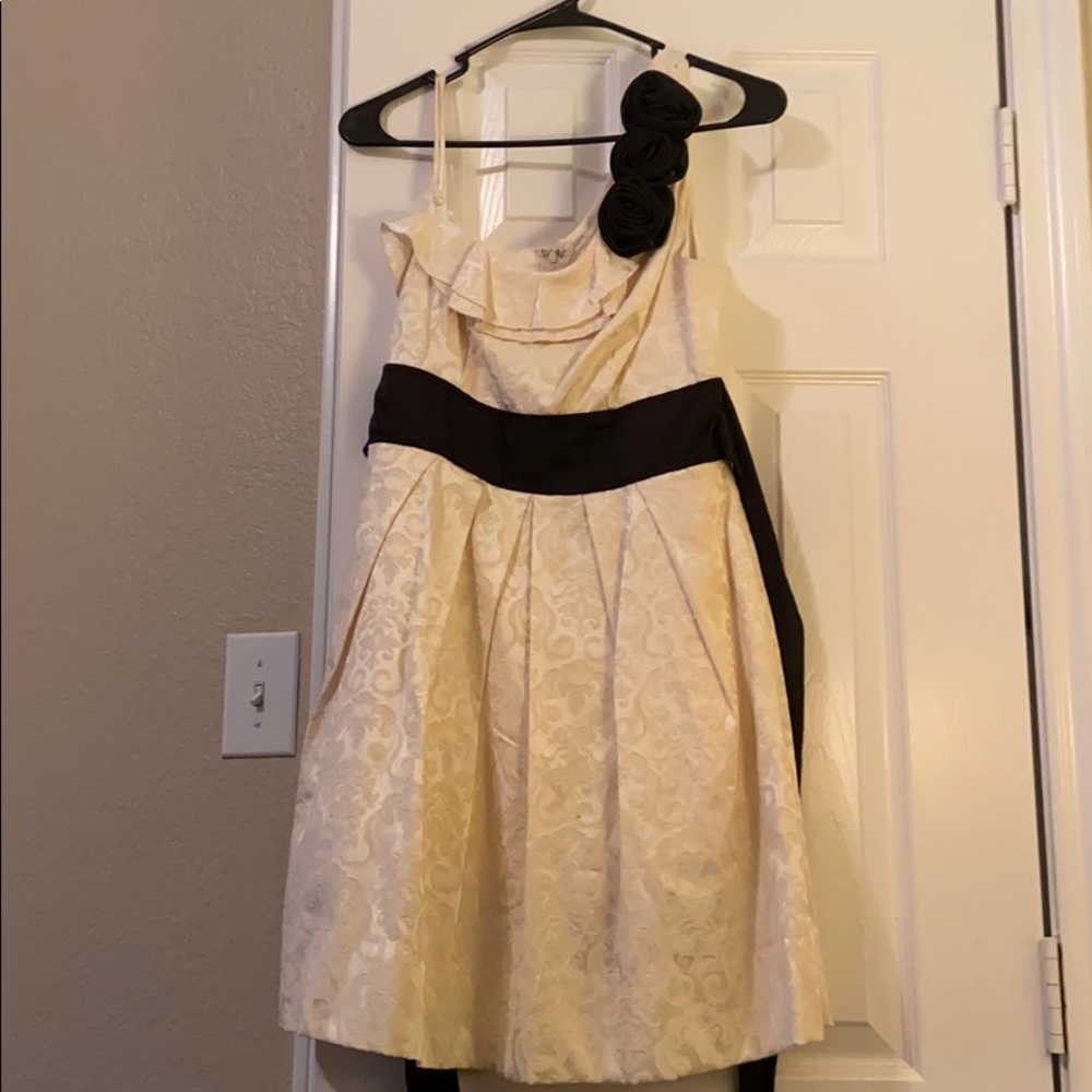One Shoulder Rose Dress